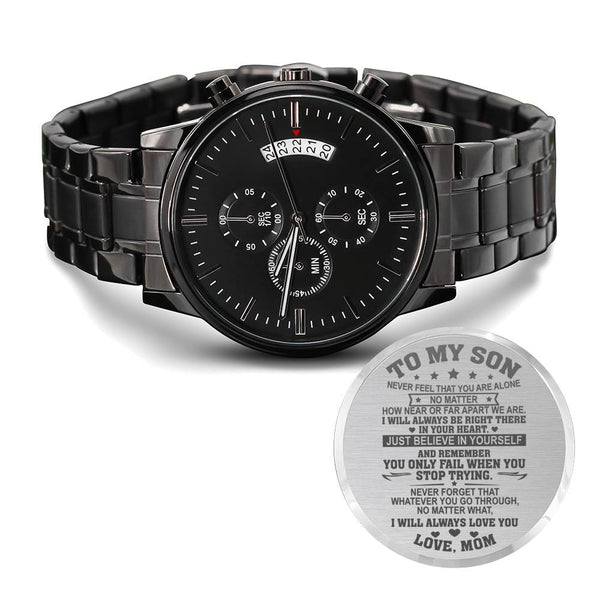 Engraved watch for son from mom and dad on sale