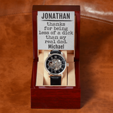 Personalized Funny Stepdad Gift, Openwork Watch