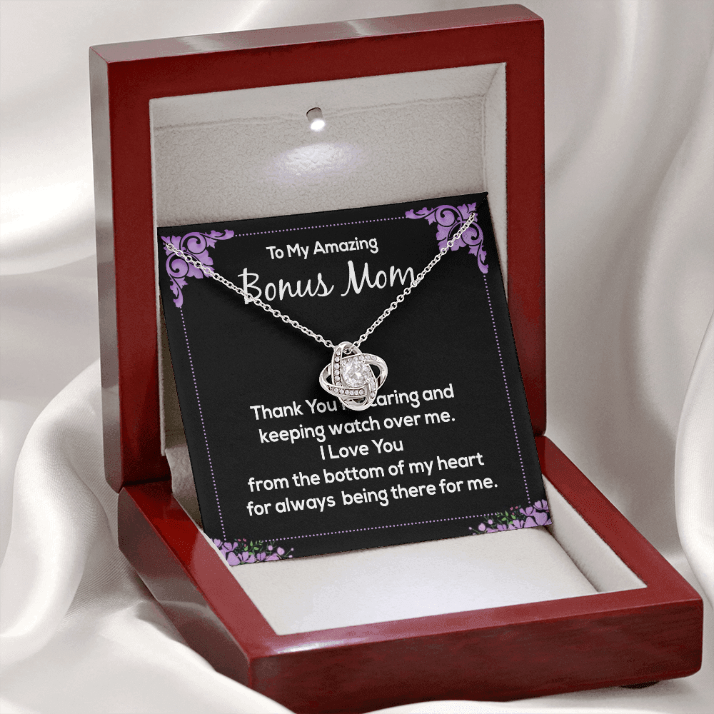 Bonus Mom Necklace Gift - Amazing Bonus Mom