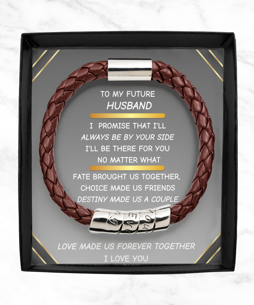 To My Future Husband Leather Bracelet