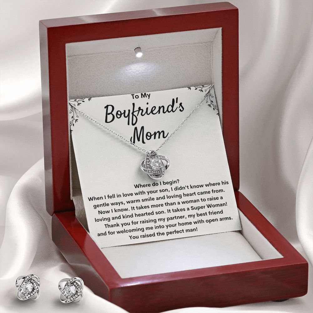 Gift for Boyfriend's Mom - Love Knot Earring Set - Where Do I Begin