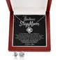 Stepmom Love Knot Necklace & Earring Set From Step Daughter