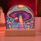 Personalized Magic Mushroom Acrylic Dome Sign - Make Magic Happen