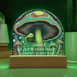 Personalized Magic Mushroom Acrylic Dome Sign - Make Magic Happen