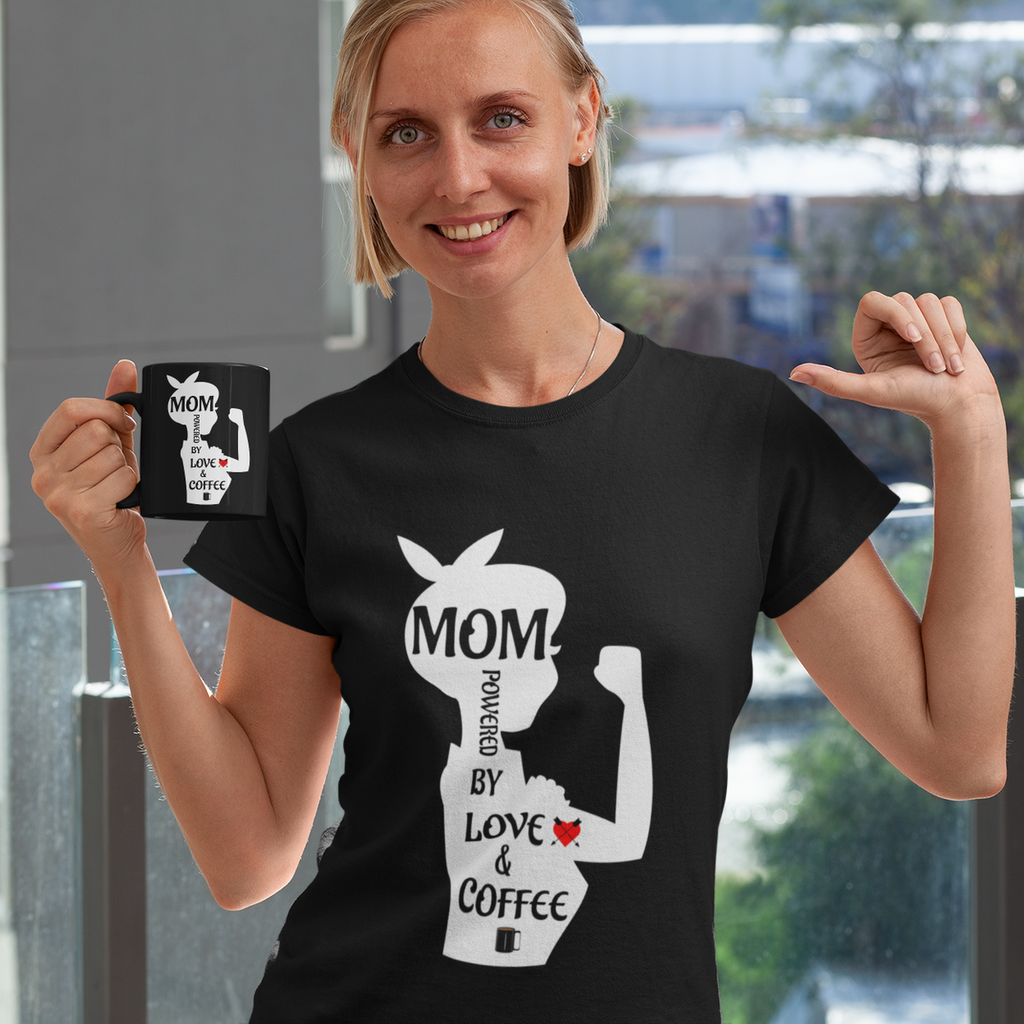 MOM POWERED BY LOVE AND COFFEE ~TEE