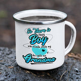 Boy Stole My Heart White Camping Mug