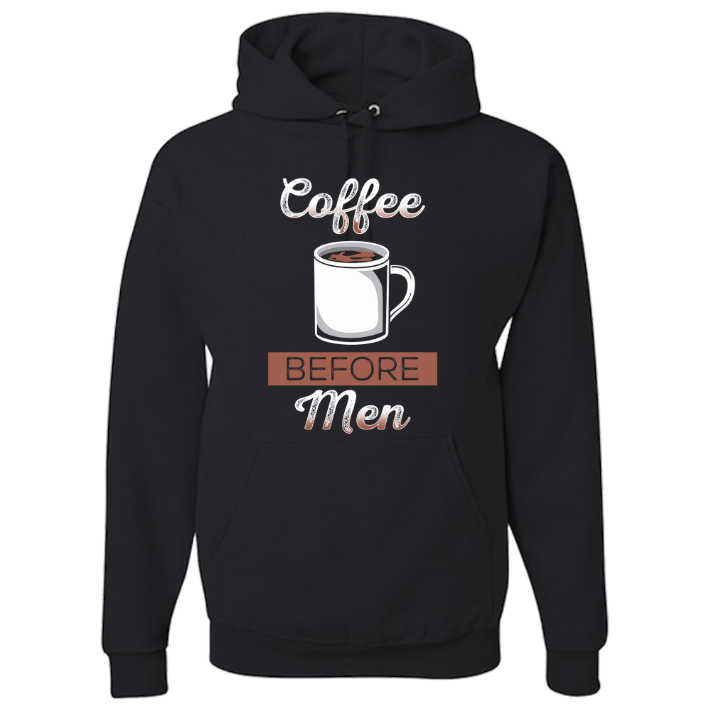 COFFEE BEFORE MEN - PULL OVER HOODIE
