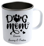 Dog Mum White Camping Mug