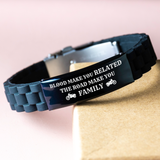 Gift For Motorcycle Brothers, Men's Black Bracelet