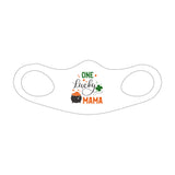 St. Patrick's Day Fitted Face Mask - One Lucky Mama