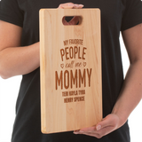 MOMS FAVORITE PEOPLE CUTTING BOARD