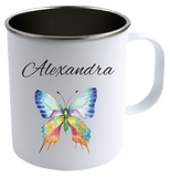 Butterfly Name White Camping Mug