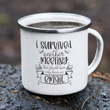 I Survived White Camping Mug