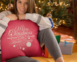 Merry Christmas 2020 With Personalized Family Name Decorative Pillow Case . Personalize the pillow with your family name or for the family that will receive this beautiful pillow case as a Christmas gift. Dimensions: 17.5 inch x 17.5 inch Material: 100% soft Polyester Zipper closure Pillow not included