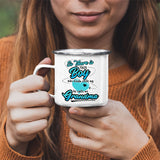 Boy Stole My Heart White Camping Mug