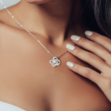 The perfect gift for mom on your wedding day. Includes heartfelt message card. Brilliant 14k white gold, Zirconia crystal with smaller cubic zirconia