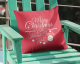 Merry Christmas 2020 With Personalized Family Name Decorative Pillow Case . Personalize the pillow with your family name or for the family that will receive this beautiful pillow case as a Christmas gift. Dimensions: 17.5 inch x 17.5 inch Material: 100% soft Polyester Zipper closure Pillow not included