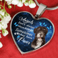Angels don't always have wings sometimes they have paws luxury heart pendant necklace with engraving on the back option color silver Dog Breed is Havanese