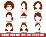 Brown hair and hairstyle chart for Make your own coffee scrubs and rubber gloves nurses mug. you choose the hairstyle, hair color, skin tone, top and uniform color, any name. 11 oz white and black, 15 oz white only. Great for the nurse in your family, graduating nurse, retiring nurse, nurse practitioner