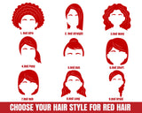Red hair and hairstyle chart for Make your own coffee scrubs and rubber gloves nurses mug. you choose the hairstyle, hair color, skin tone, top and uniform color, any name. 11 oz white and black, 15 oz white only. Great for the nurse in your family, graduating nurse, retiring nurse, nurse practitioner