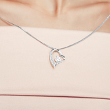 She deserves this Forever Heart Necklace Gift with heartfelt message.14k white gold over stainless steel. Zirconia crystal with smaller cubic zirconia. Message card that reads: " To my beautiful wife and radiant mom to be, It makes me smile knowing that our sweet little baby is half me and half the person I love. I love you so much.