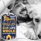 OWNER HOLDING DOG DEAR DOG DAD YOU ARE MY WHOLE LIFE CUSTOMIZABLE WITH DOGS NAME  LUXURY DOG TAG COLOR SILVER