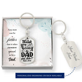 Stepdad Gift - Personalized Dog Tag Key Chain