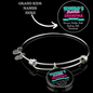World's Greatest Grandma round circle pendant luxury bangle with Grand kids names col silver
