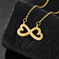 "BEST MOM" HEART-SHAPED INFINITY NECKLACE - (FROM SON)