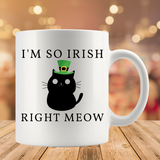 St. Patrick's Day Coffee Mug - Irish Right Meow