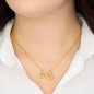 "BEST MOM" HEART-SHAPED INFINITY NECKLACE - (FROM SON)