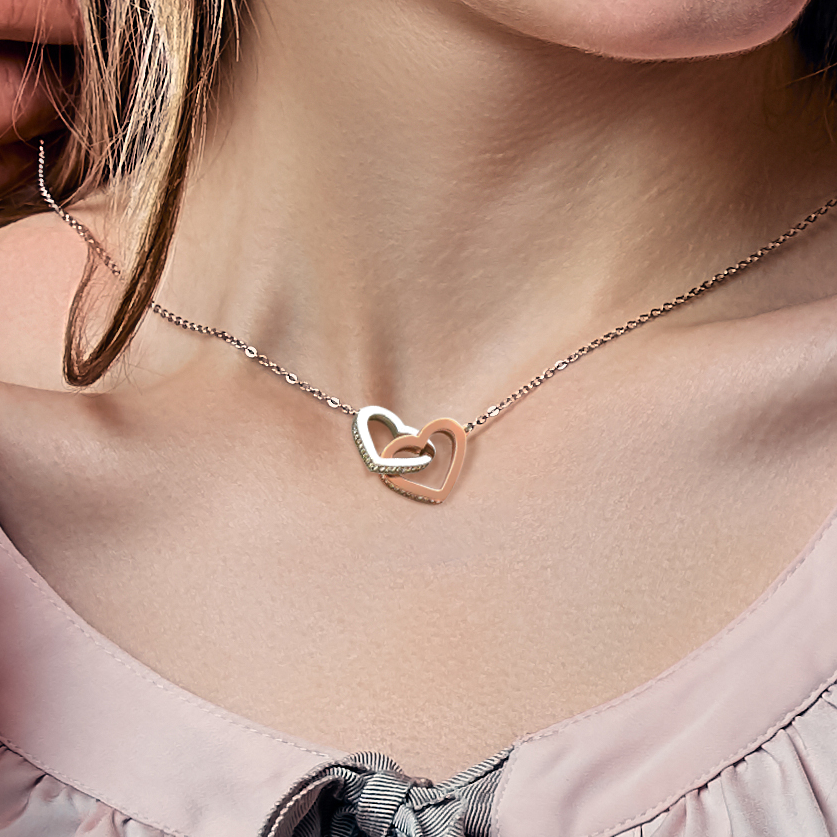 Gift For Expecting Mom To Be - To My Mommy Forever Interlocking Hearts Necklace