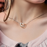 Your Mom will love this Interlocking Hearts Necklace with heartfelt message card. Cubic Zirconia. High quality polished surgical steel.18"-22".