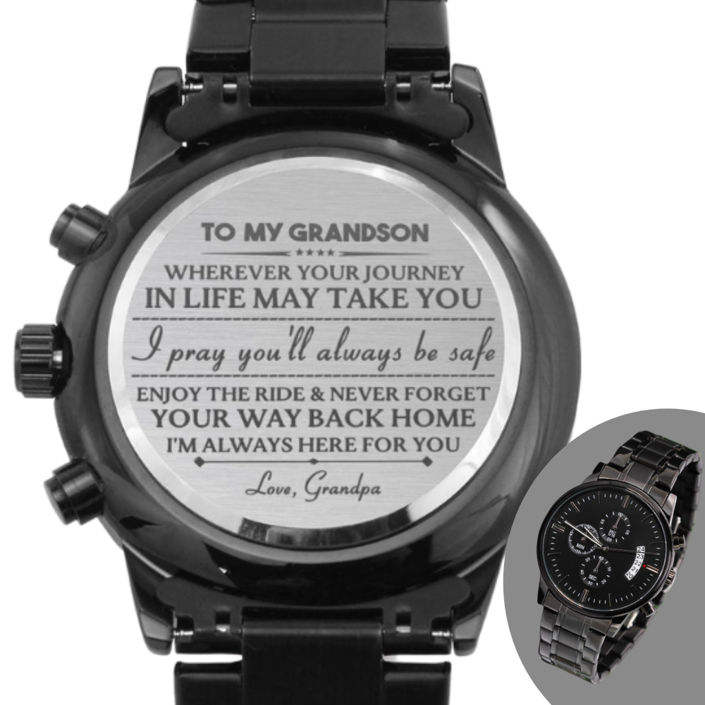 Engraved Watch For Grandson From Grandpa-Always Here For You