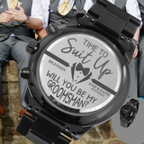 Personalized Custom Watch Groomsmen - Time To Suit Up