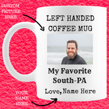 CUSTOM PHOTO AND NAME OR TEXT COFFEE MUG FOR LEFTY'S 
