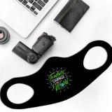 Teachers Change The World Fitted Face Mask and Face Covering, Washable and reusable, non medical grade, Breathable and non voice cancelling,Color Black