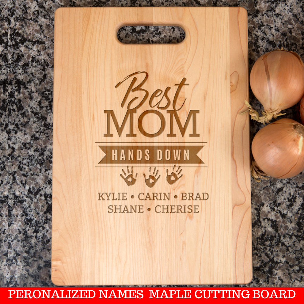 BEST MOM HANDS DOWN CUTTING BOARD