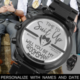 Personalized Custom Watch Groomsmen - Time To Suit Up