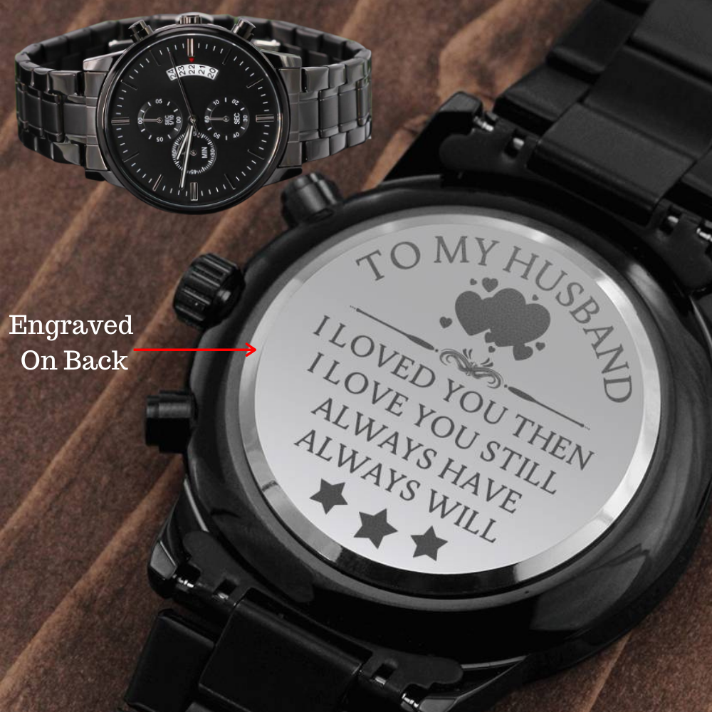 To My Husband Engraved Luxury Watch Gift