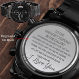 To My Stepdad Gift Watch From Stepdaughter,stepson - Greatest in the Galaxy