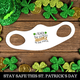 St. Patrick's Day Teachers Fitted Face Mask
