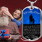SO LUCKY TO HAVE YOU AS MY FATHER LUXURY DOG TAG NECKLACE col silver Father and Daughter