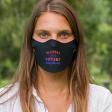 Teachers Can Do Virtually Anything Fitted Face Mask and Face Covering, Washable and reusable, non medical grade, Breathable and non voice cancelling,Color Black