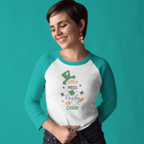 St. Patrick's Day Woman's 3/4" Raglan Tee Shirt - Miss Lucky Charm