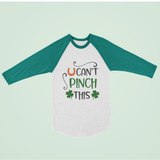 St. Patrick's Day Woman's 3/4" Raglan Tee Shirt - Pinch This