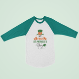 St. Patrick's Day Woman's 3/4" Raglan Tee Shirt - First St. Pat's Day