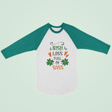 St. Patrick's Day Woman's 3/4" Raglan Tee Shirt - Irish Lass