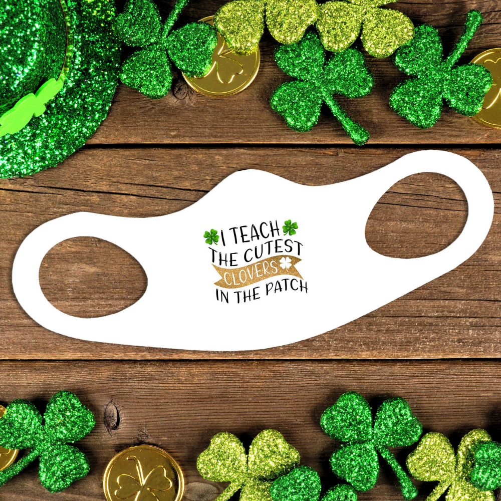 St. Patrick's Day Teachers Fitted Face Mask