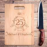 Personalized Names and Date Years Of Love Premium Maple Cutting Board. Save 25% Now!Personalize the cutting board with the names and date we'll turn it into a personalized wooden cutting board keepsake that will be treasured for a lifetime.Makes a great Christmas, Birthday or anniversary gift.